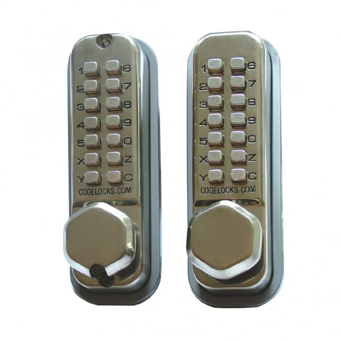 Satin Chrome CL290 Back To Back Digital Lock