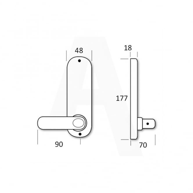 Black BL5201MG Marine Grade Digital Lock