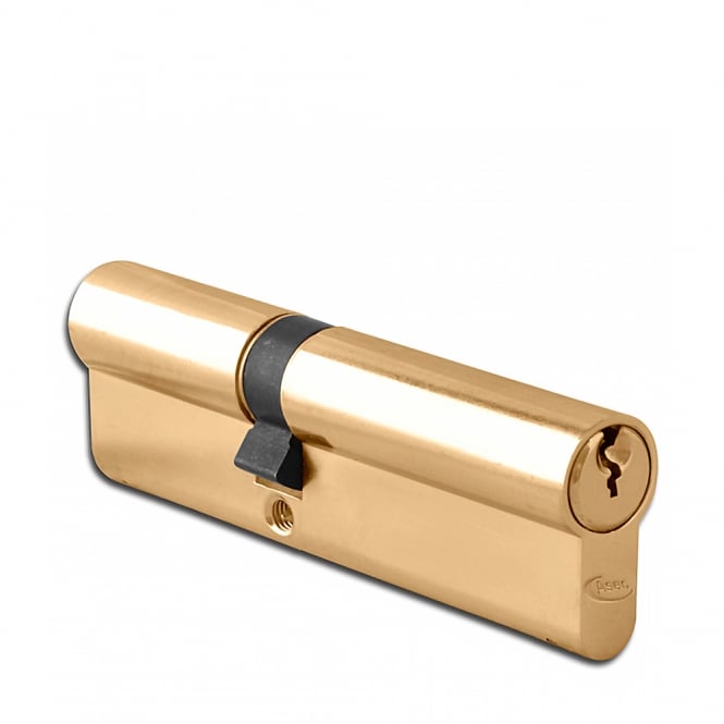 Polished Brass 120mm 6-Pin Euro Double Cylinder - 75/45