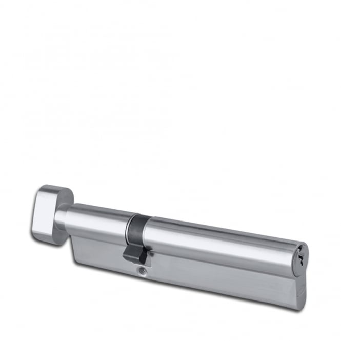 Nickel Plated 120mm 6-Pin Euro Double Key & Turn Cylinder - 75 / T45