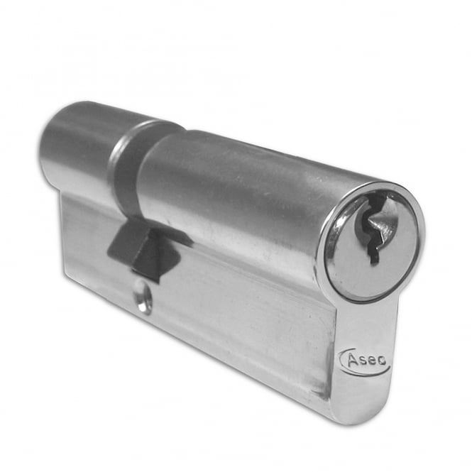 Nickel Plated 85mm 5-Pin Euro Double Cylinder - 40/45