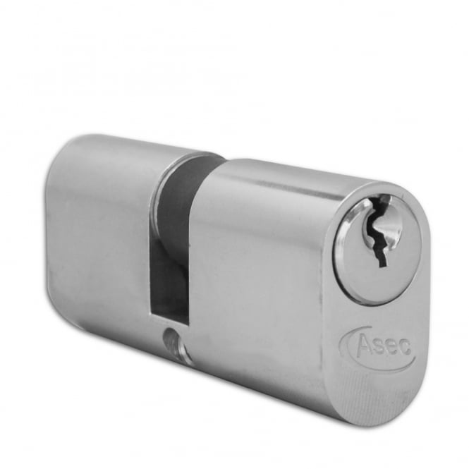 Nickel Plated 70mm  5-Pin Oval Double Cylinder - 35/35