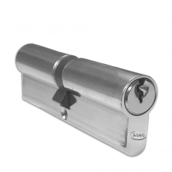 Nickel Plated 100mm 5-Pin Euro Double Cylinder - 50/50