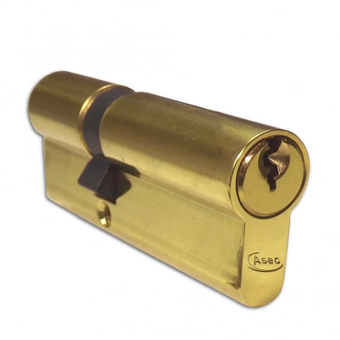 Polished Brass 85mm 5-Pin Euro Double Cylinder - 35/50