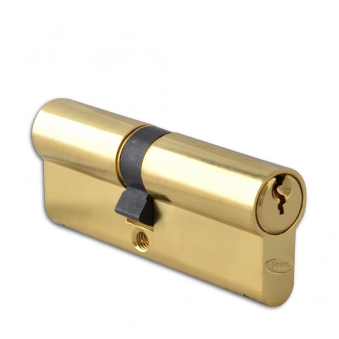 Polished Brass 70mm 6-Pin Euro Double Cylinder - 35/35