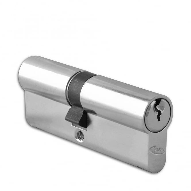 Nickel Plated 80mm 6-Pin Euro Double Cylinder - 40/40