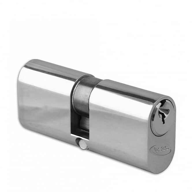 Nickel Plated 70mm 6-Pin Oval Double Cylinder - 35/35