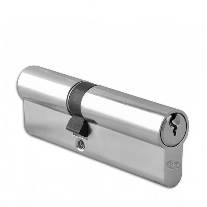 Nickel Plated 95mm 6-Pin Euro Double Cylinder - 40/55