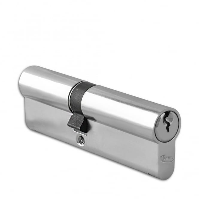 Nickel Plated 100mm 6-Pin Euro Double Cylinder - 45/55