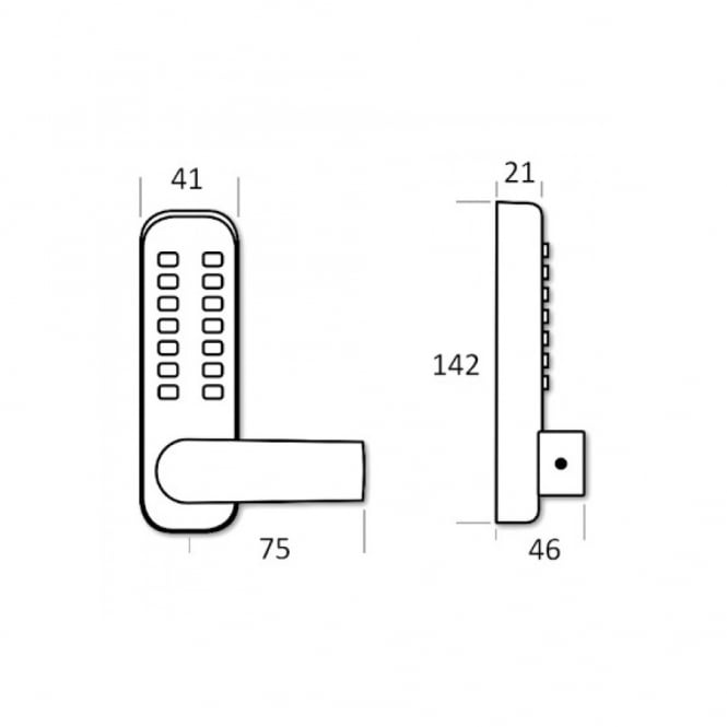 Black BL4401MG Wooden Gate Digital Lock