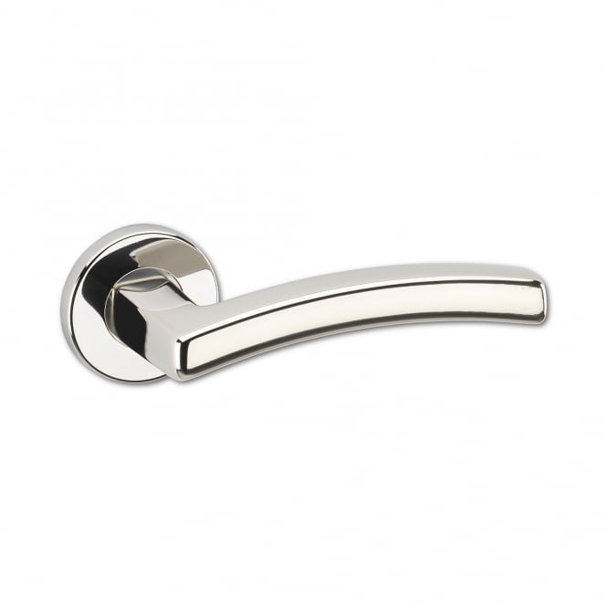 Polished Nickel Chicago Round Rose Latch Handle