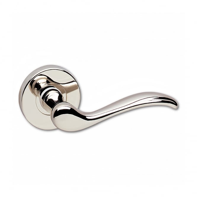 Polished Nickel Washington Round Rose Latch Handle