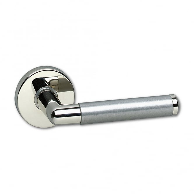 Polished / Satin Nickel Atlanta Round Rose Latch Handle