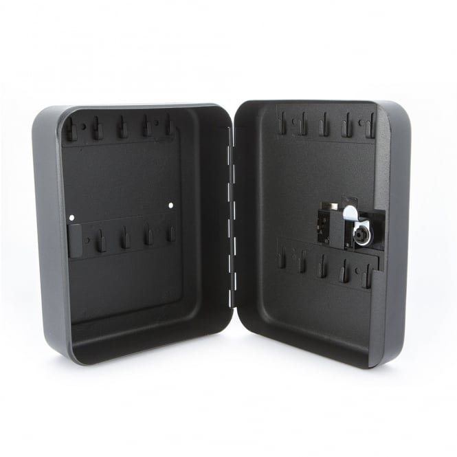 Matt Black 20 Hook Key Cabinet with 3 Dial Combi Lock