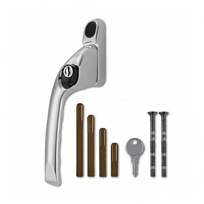 Polished Chrome Adaptable Multi Spindle Offset Window Espag Handle - Left Handed