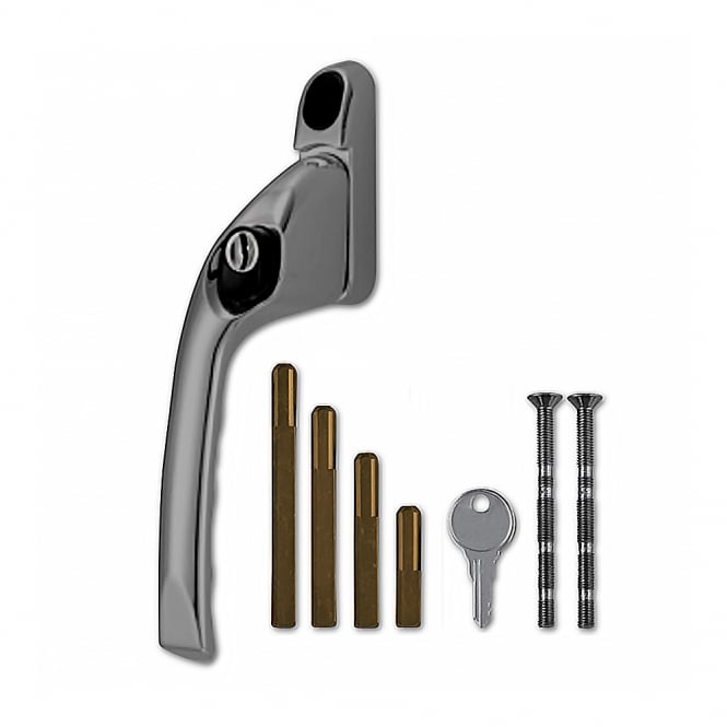 Satin Chrome Adaptable Multi Spindle Offset Window Espag Handle - Left Handed