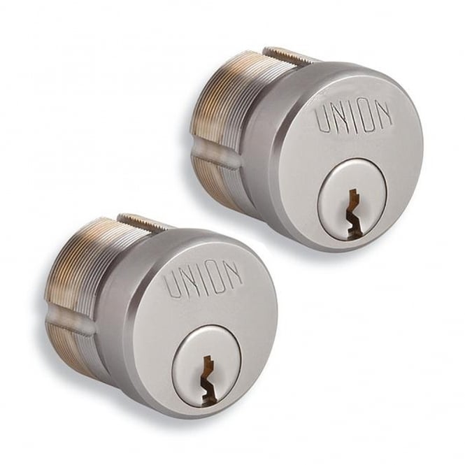 Satin Chrome Pair Of 2X11 Screw-In Cylinder