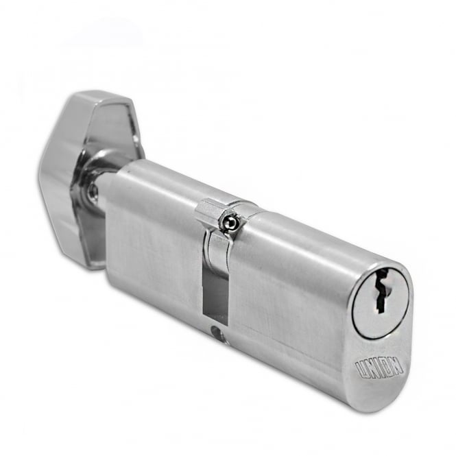 Satin Chrome 42.5 / T42.5- 2X13 Oval K&T Cylinder - 85mm