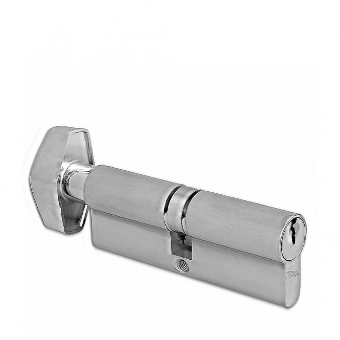 Satin Chrome 41.5/T41.5 2X13 Euro K&T Cylinder - 83mm
