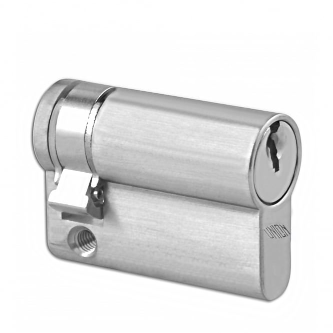 Satin Chrome 45mm 2X20A Euro Half Cylinder