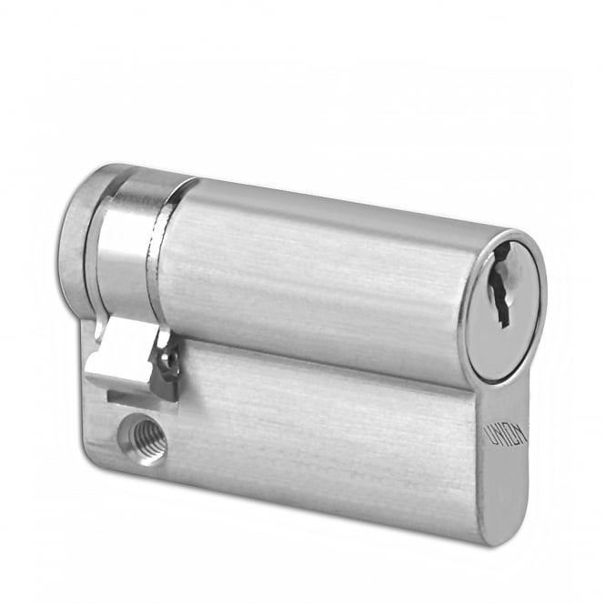 Satin Chrome 49mm 2X20A Euro Half Cylinder