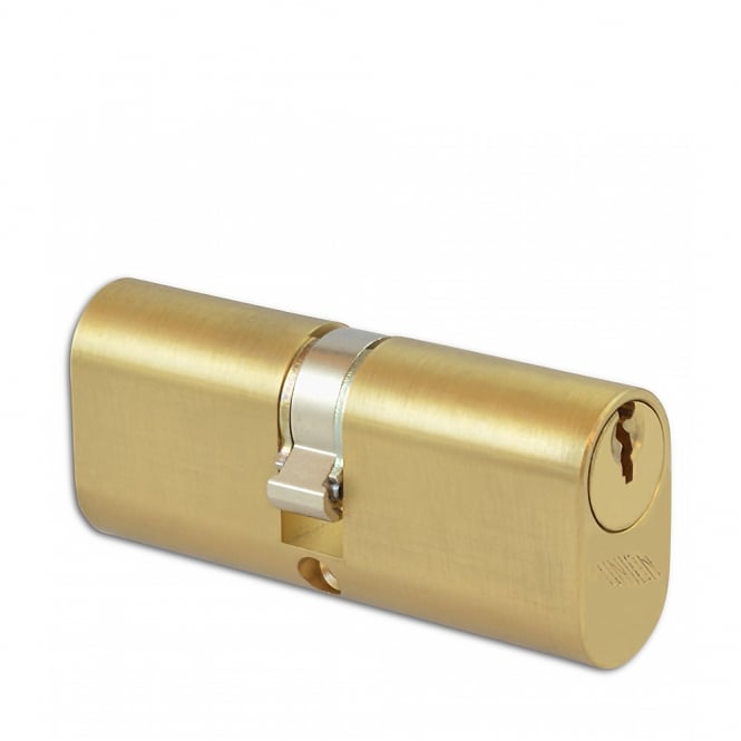 Polished Brass 74mm 2X6 Oval Double Cylinder - 37 /37