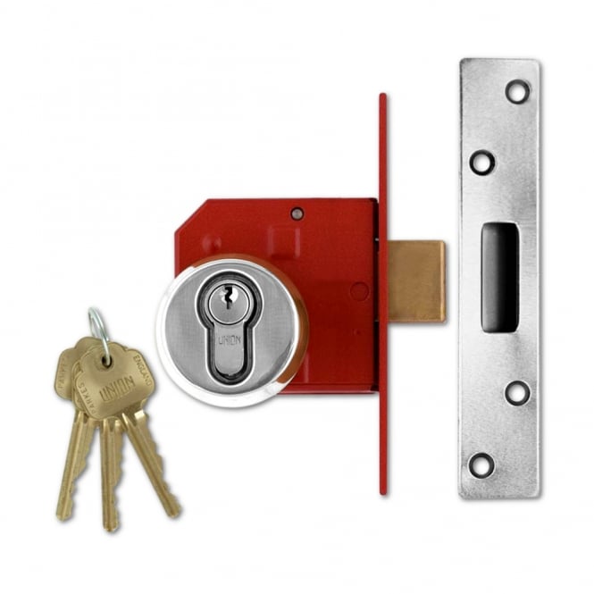 Satin Chrome 75mm 212441E Euro Deadlock