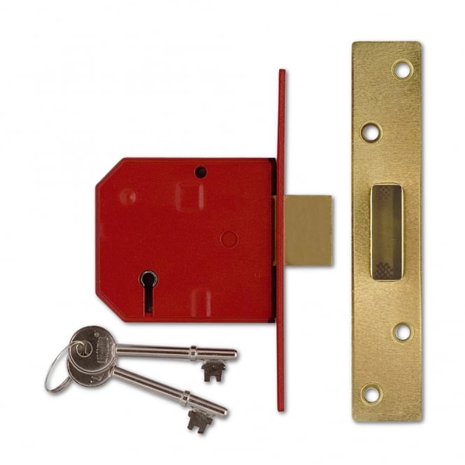 Polished Brass 79.5mm 2134 5 Lever Deadlock
