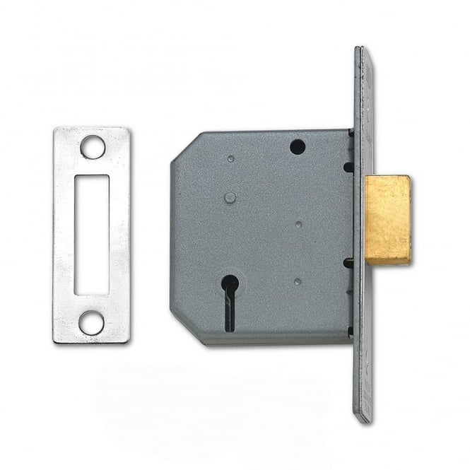 Satin Chrome 64mm 2177 3 Lever Deadlock