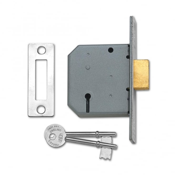 Satin Chrome 64mm 2177 3 Lever Deadlock