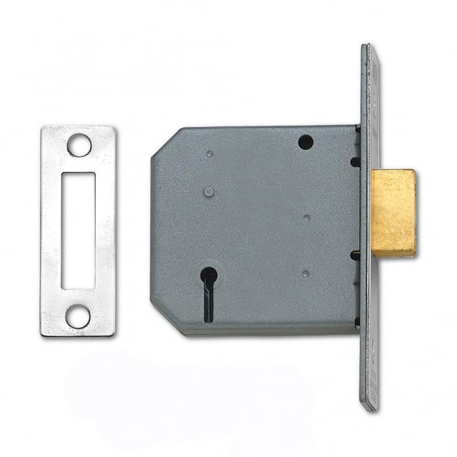 Satin Chrome 75mm 2177 3 Lever Deadlock