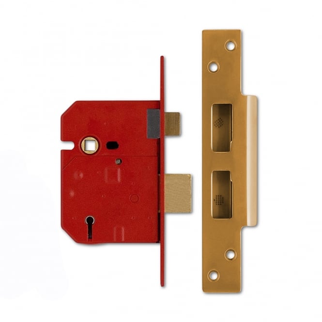 Polished Brass 64mm 2234 5 Lever Sashlock