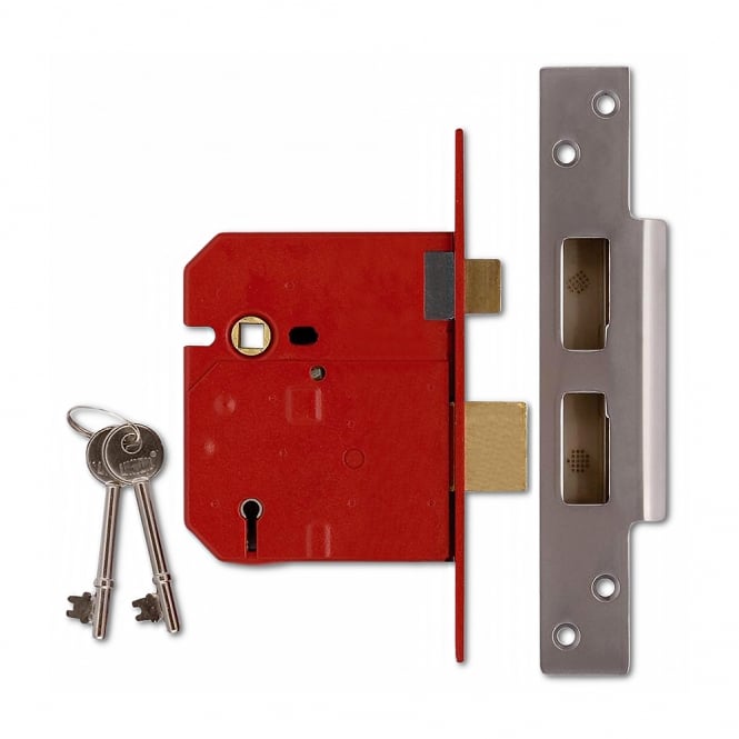 Satin Chrome 76mm 2234 5 Lever Sashlock