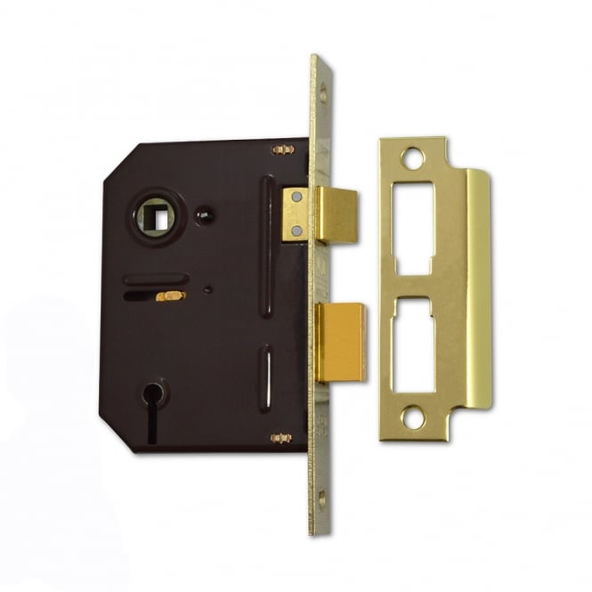 Polished Brass 75mm 2243 3 Lever Sashlock