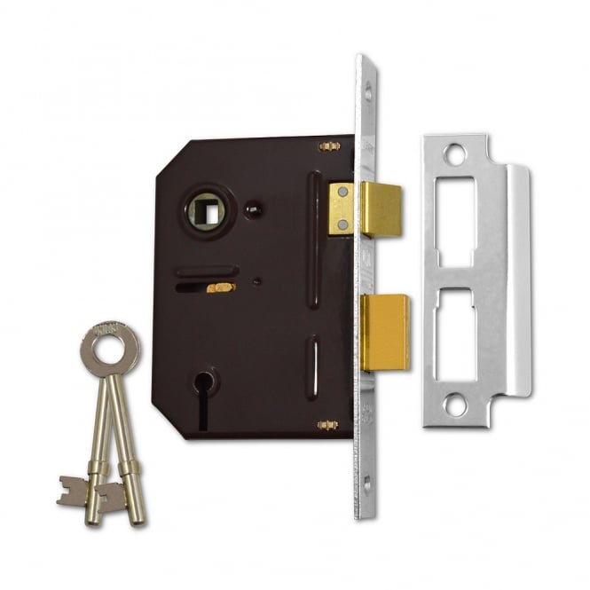 Satin Chrome 75mm 2243 3 Lever Sashlock