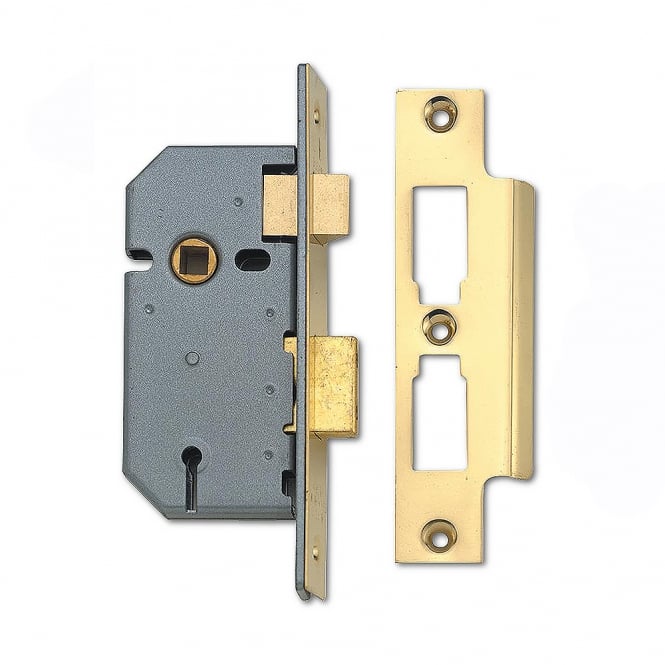 Polished Brass 50mm 2277 3 Lever Sashlock