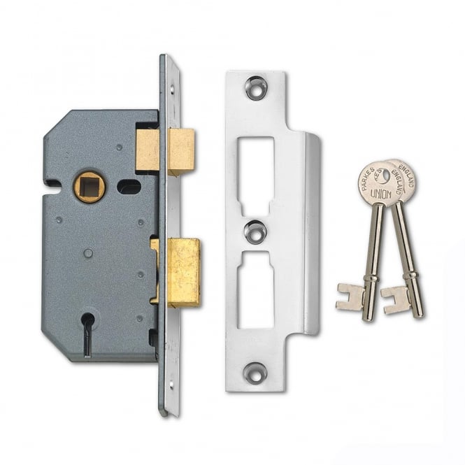 Satin Chorme 50mm 2277 3 Lever Sashlock