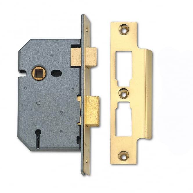 Polished Brass 64mm 2277 3 Lever Sashlock
