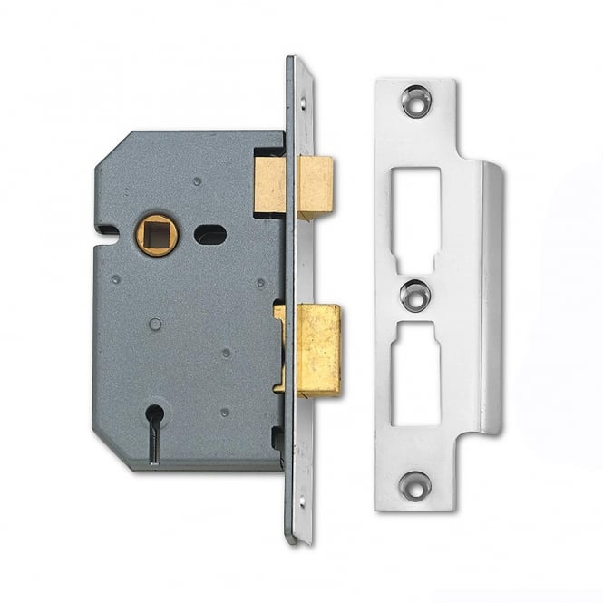 Satin Chorme 64mm 2277 3 Lever Sashlock