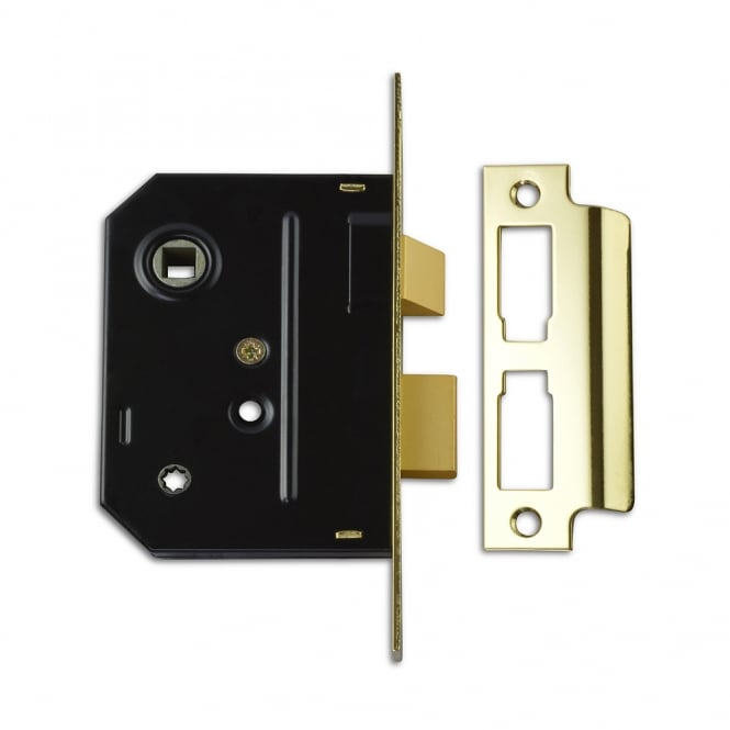 Polished Brass 75mm 2294 Mortice Bathroom Lock