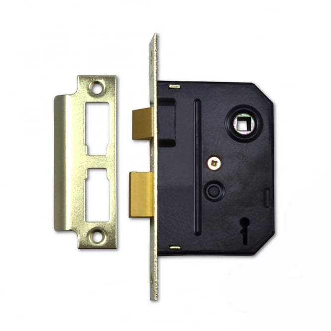 Polished Brass 75mm 2295 2 Lever Sashlock