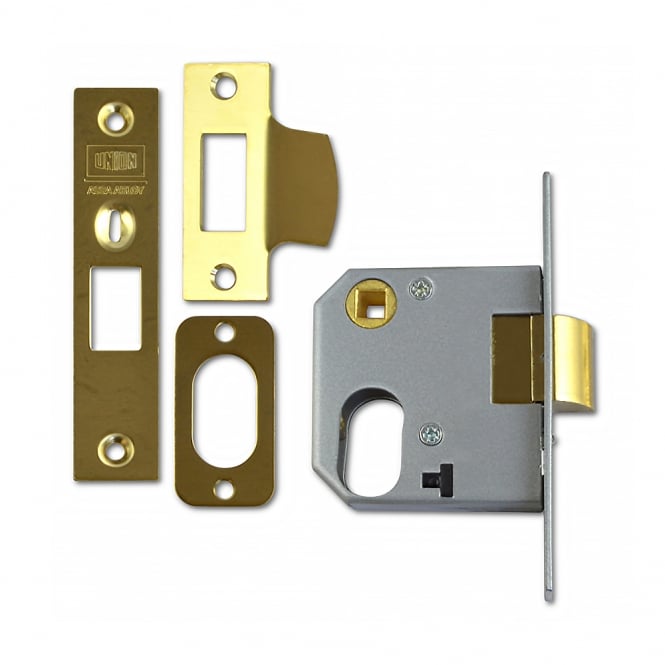 Polished Brass 64mm 2332 Oval Nightlatch Case - Case Only