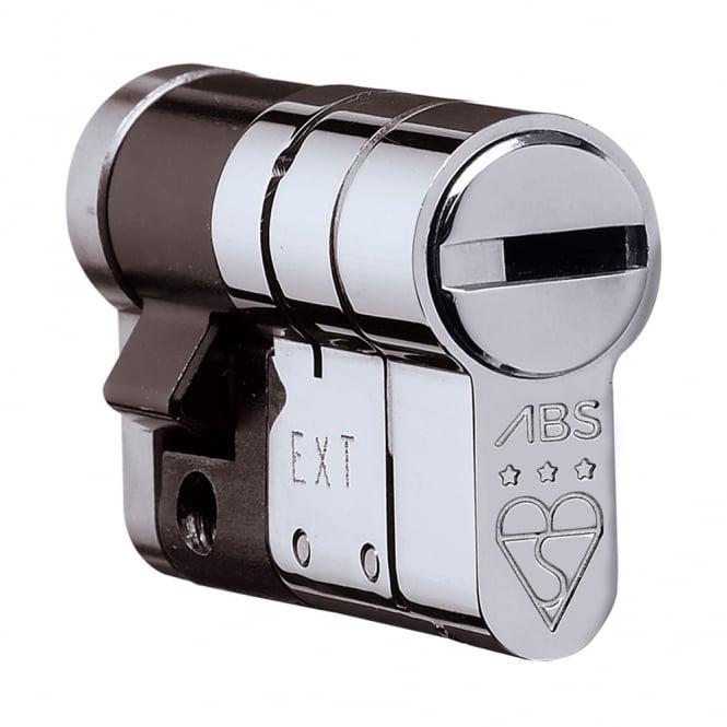 BTC/KA- Polished Chrome 10/35 High Security Anti Snap Euro Half Cylinder  - TS007 3 Star (NO KEYS SUPPLIED)