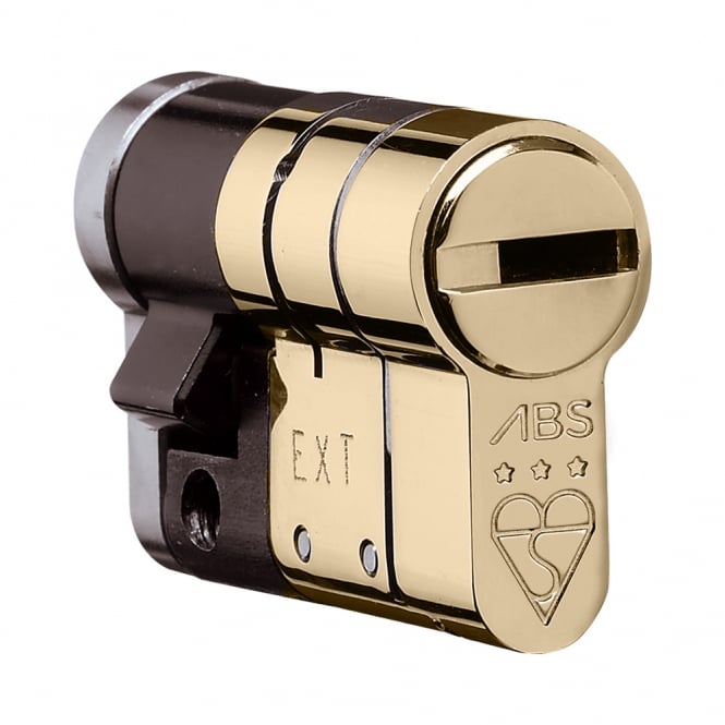 Polished Brass 10/50  High Security Anti Snap Euro Half Cylinder  - TS007 3 Star