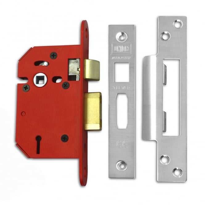 Satin Chrome 64mm J2203 StrongBOLT 3 Lever Sashlock