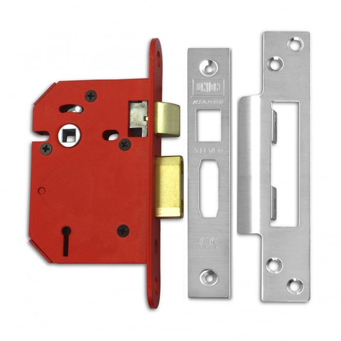 Stainless Steel 75mm J2203 StrongBOLT 3 Lever Sashlock