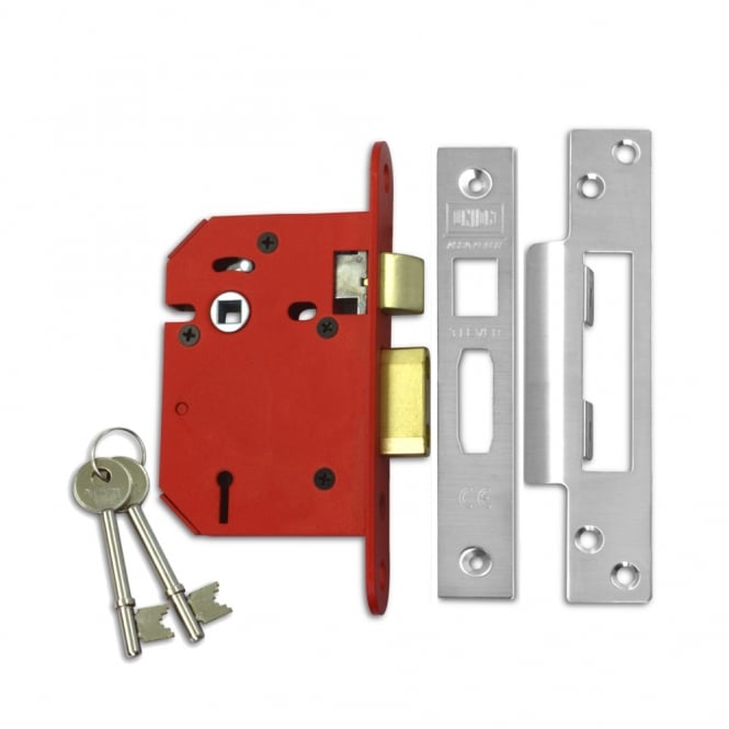 Stainless Steel 75mm J2203 StrongBOLT 3 Lever Sashlock