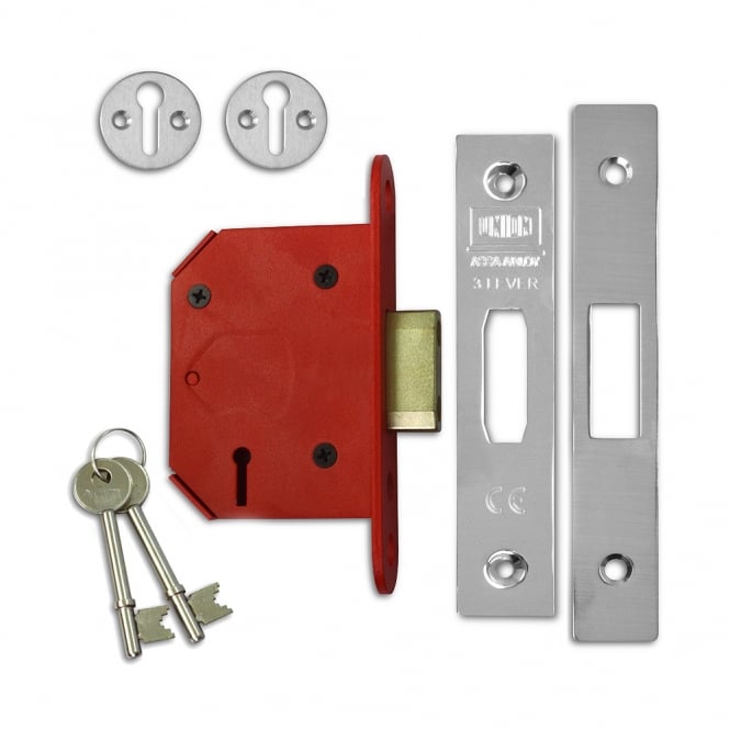 Stainless Steel 64mm J2103 StrongBOLT 3 Lever Deadlock