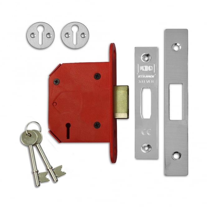 Stainless Steel 75mm J2103 StrongBOLT 3 Lever Deadlock