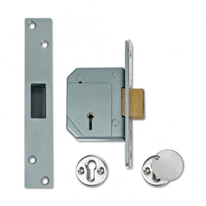 Satin Chrome 67mm 3G114 5 Lever Deadlock